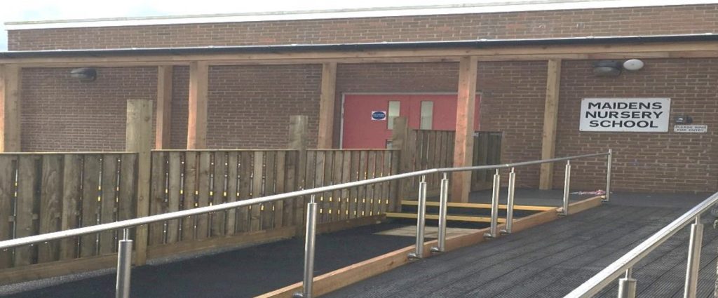 Outside of Maidens Primary School